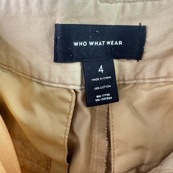 Who What Wear Tan Wide Leg Chinos – Size 4 – High-Rise - Picture 4 of 6